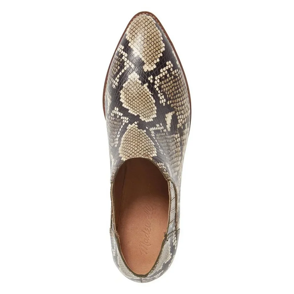 New Madewell Snake Bootie Ankle Boots Women 7.5
